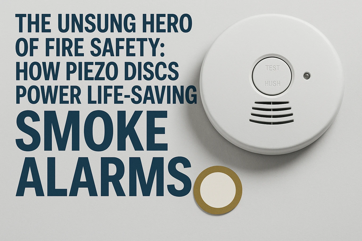 圧電技術による人命救助の煙探知機を駆動するピエゾディスク火災安全 | Yujie Technology
