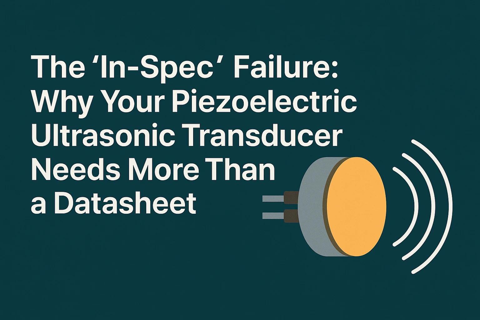 高度なトランスデューサー技術を表す、音波を伴う高品質のPZTセラミック要素を示す圧電超音波トランスデューサーの図