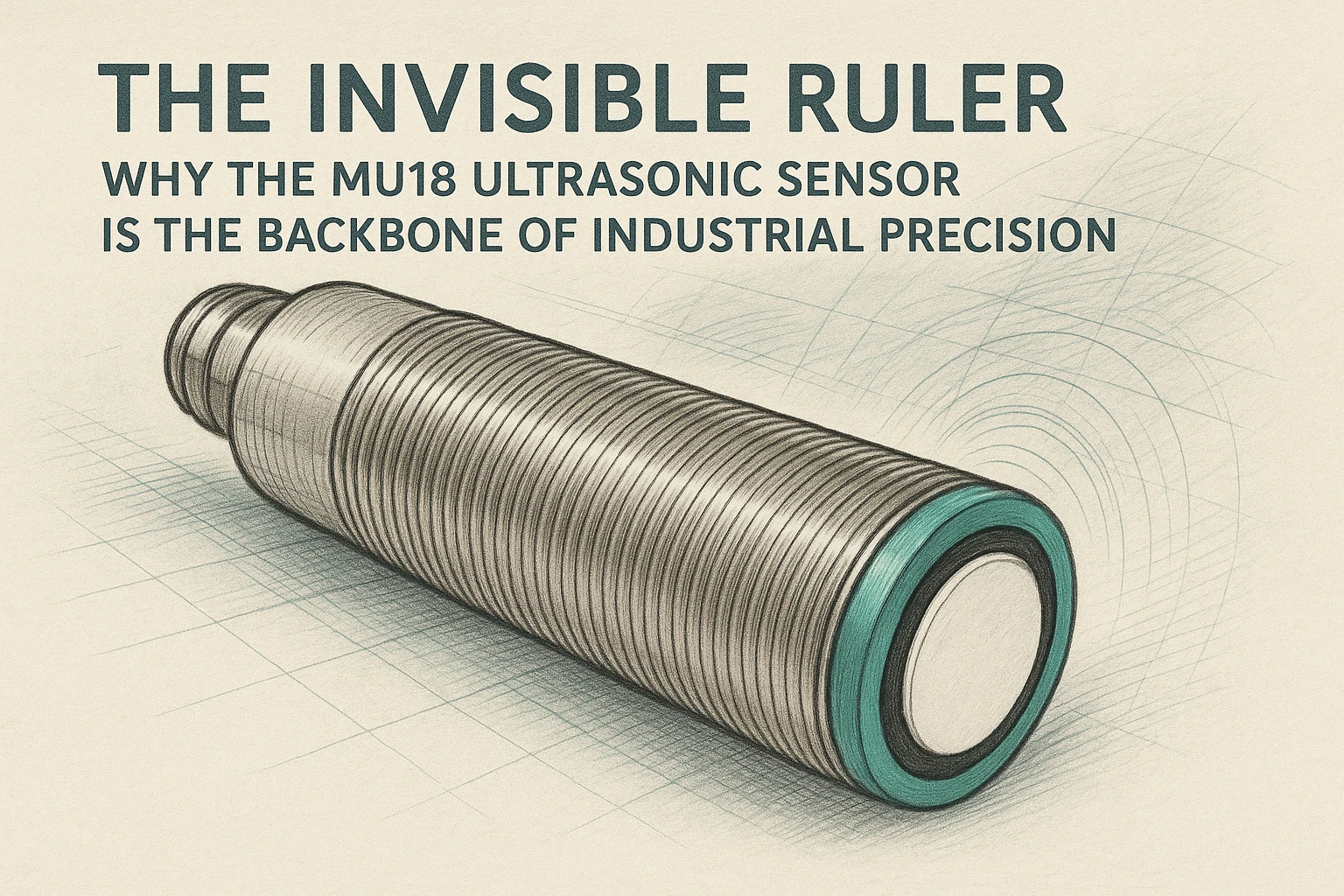 工業用精密測定用の M18 ネジ付きハウジングを備えた MU18 超音波センサー |ユジエ・ピエゾ