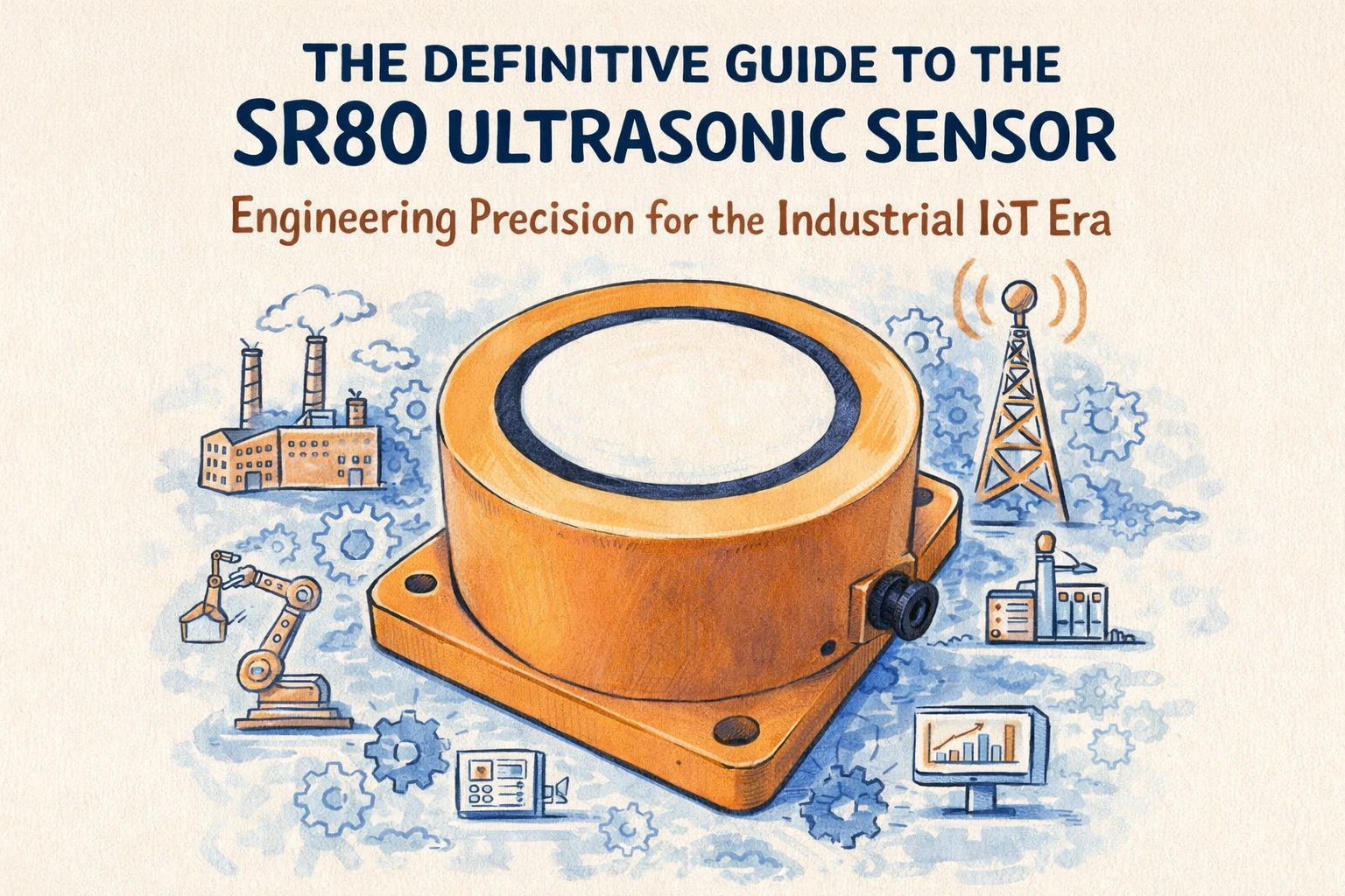 SR80 超音波センサー - 高精度産業用 IoT