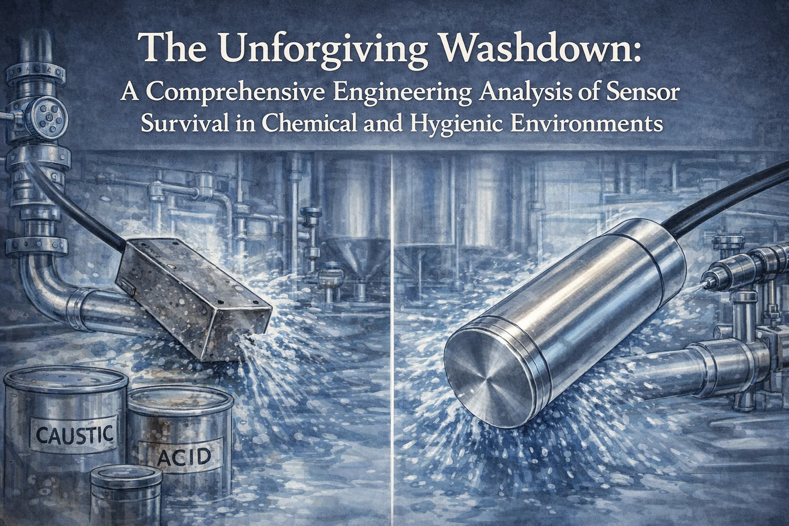 食品および飲料用途向けのステンレス鋼ハウジング超音波洗浄センサー |ユジエ・ピエゾ