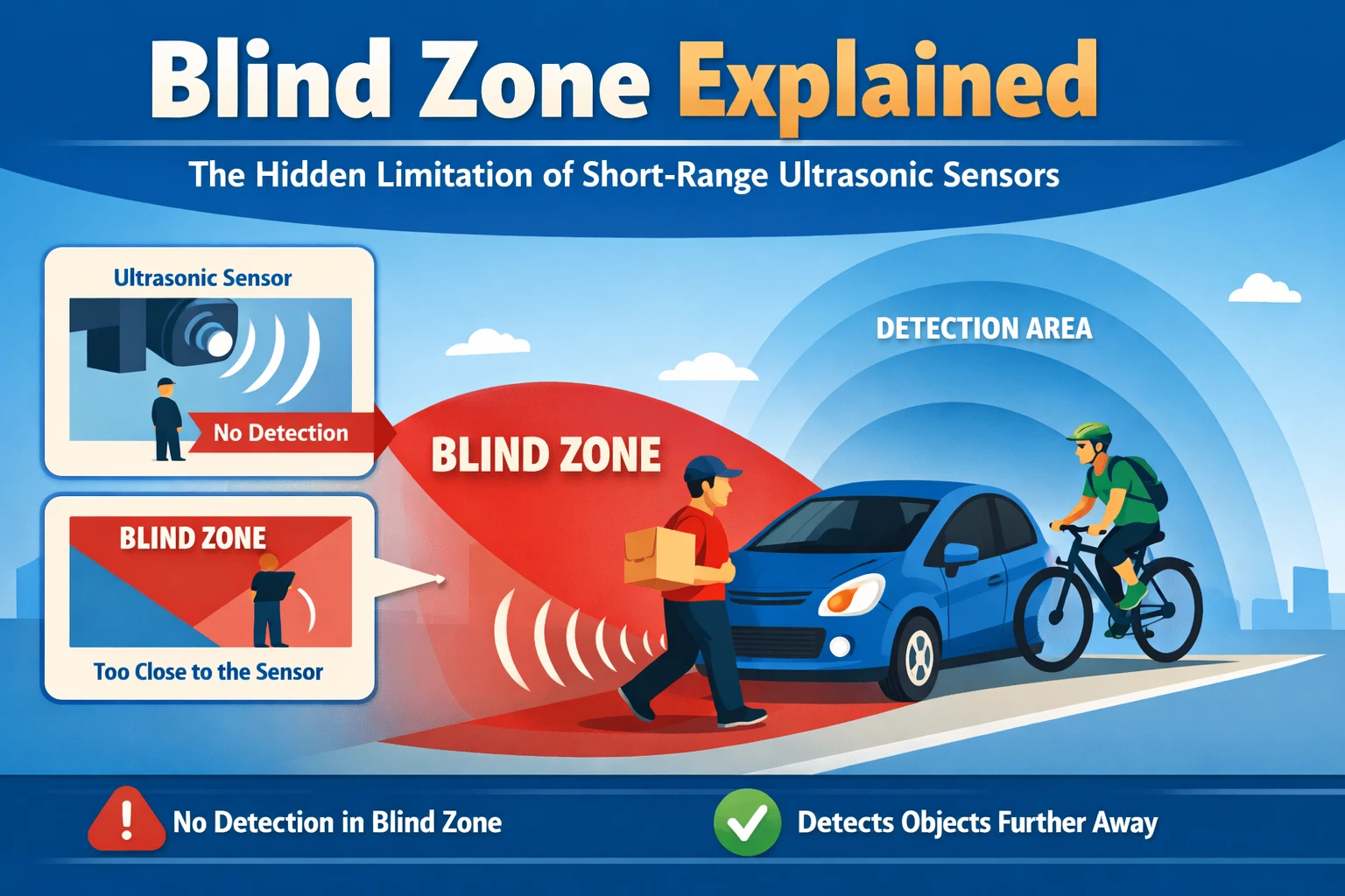 ブラインドゾーンの説明: 短距離超音波センサーの隠れた限界