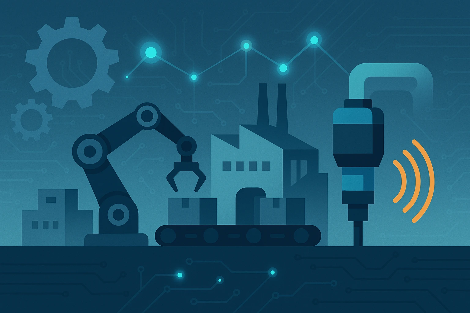 スマートファクトリー環境における超音波センサーの図解 | Yujie Technology