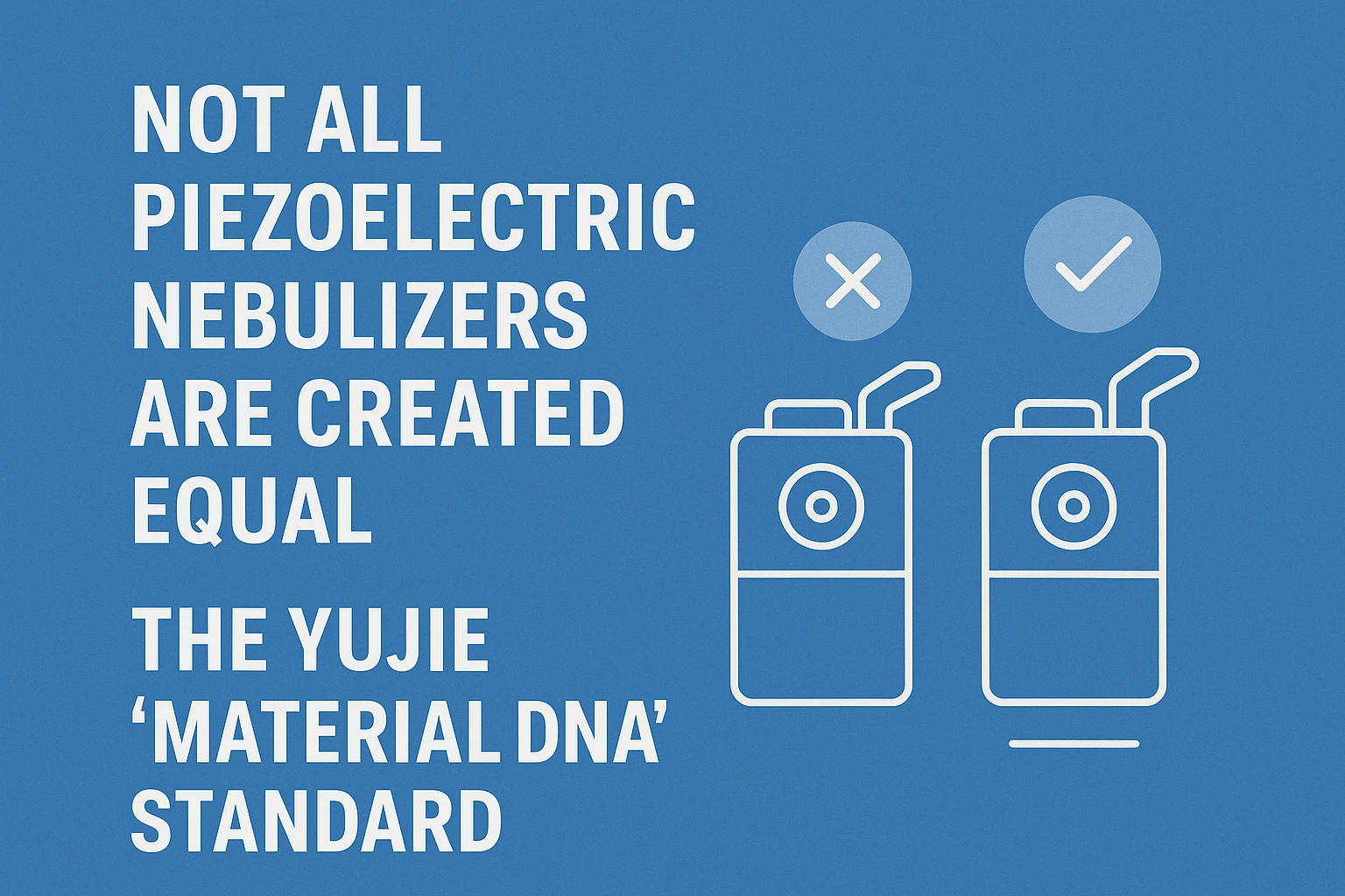 品質の違いを示す圧電ネブライザーの比較 | Yujie 材料DNA基準