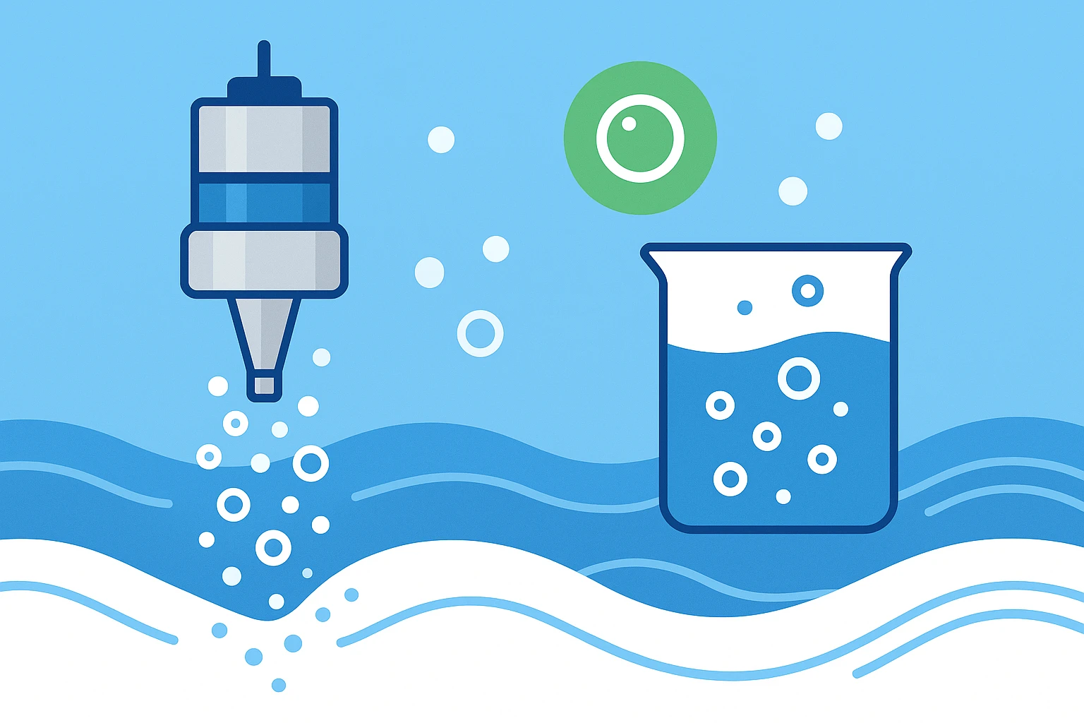 産業用洗浄タンク内の超音波キャビテーションの図解 | Yujie Technology